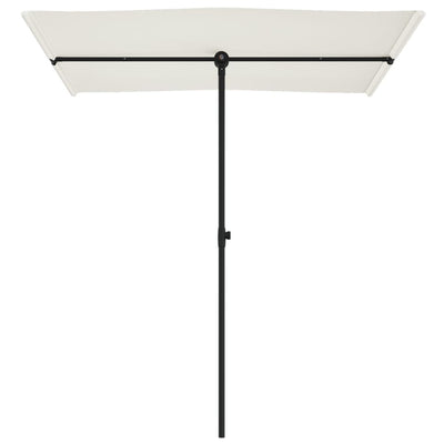 haveparasol med aluminiumstang 180x110 cm sandfarvet