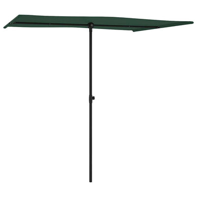 haveparasol med aluminiumsstang 2x1,5 m grøn