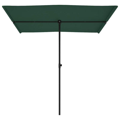 haveparasol med aluminiumsstang 2x1,5 m grøn