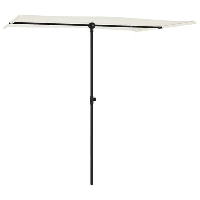 haveparasol med aluminiumsstang 2x1,5 m sandhvid