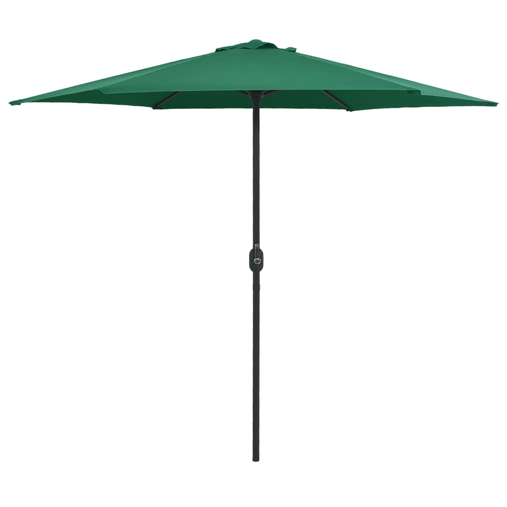 haveparasol med aluminiumstang 270x246 cm grøn