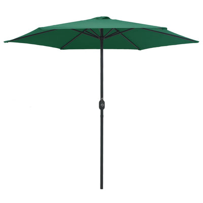 haveparasol med aluminiumstang 270x246 cm grøn