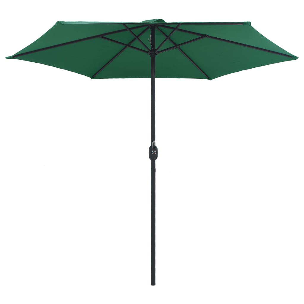 haveparasol med aluminiumstang 270x246 cm grøn