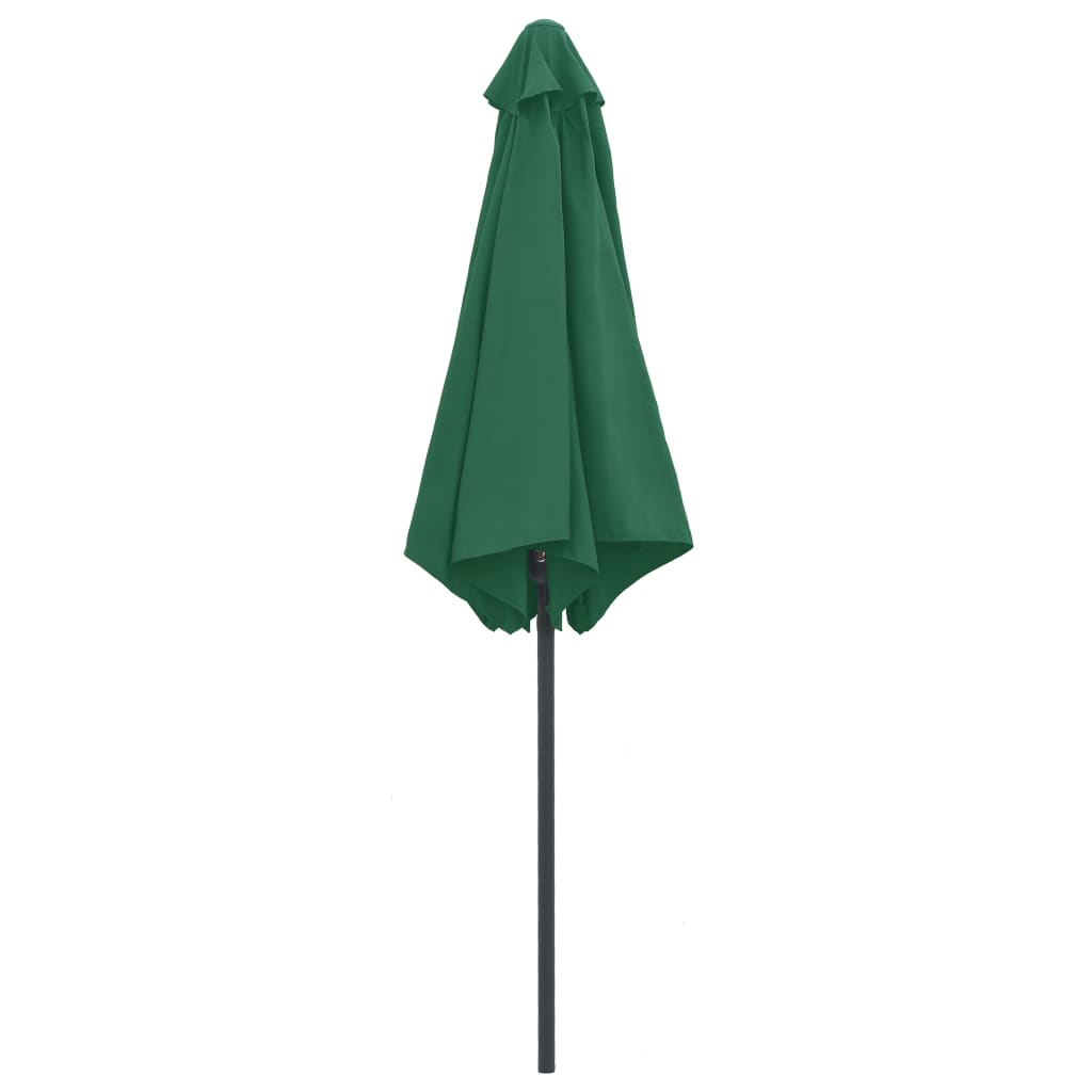 haveparasol med aluminiumstang 270x246 cm grøn