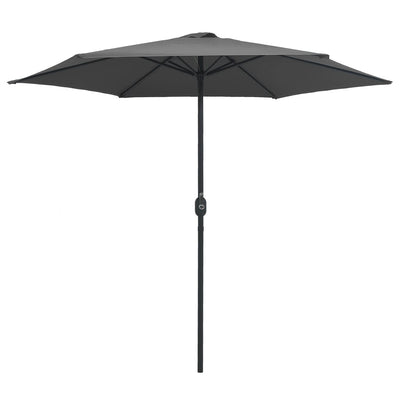 parasol med aluminiumsstang 270x246 cm antracitgrå