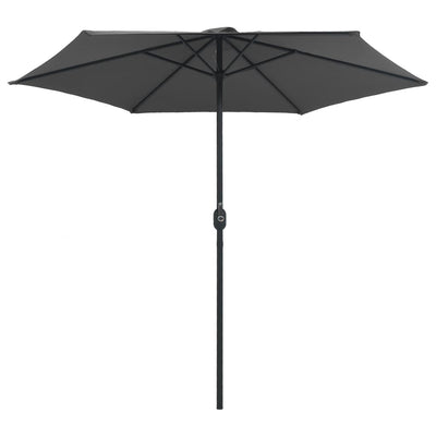 parasol med aluminiumsstang 270x246 cm antracitgrå