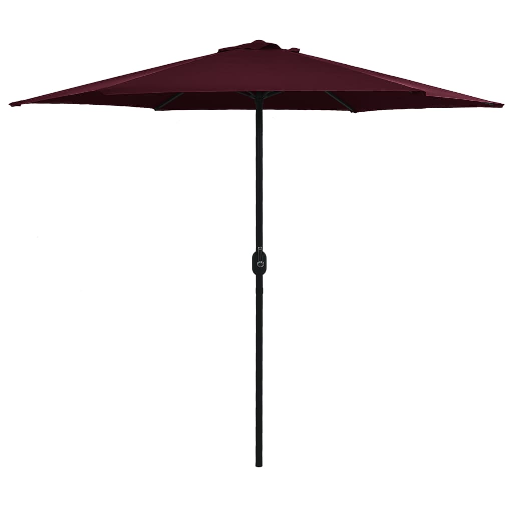 haveparasol med aluminiumstang 270x246 cm bordeauxrød