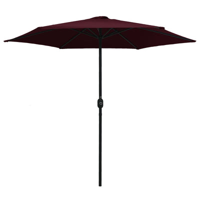 haveparasol med aluminiumstang 270x246 cm bordeauxrød