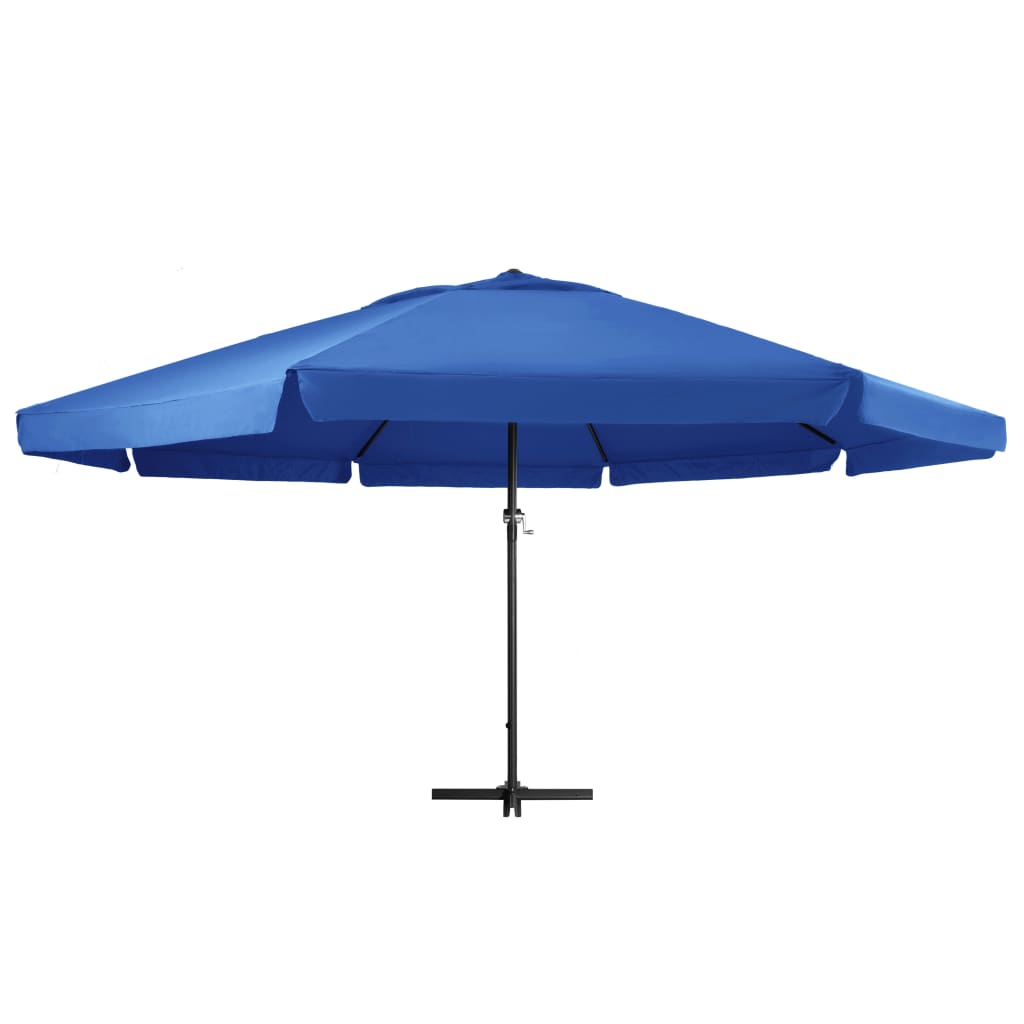 haveparasol 500 cm aluminiumstang azurblå