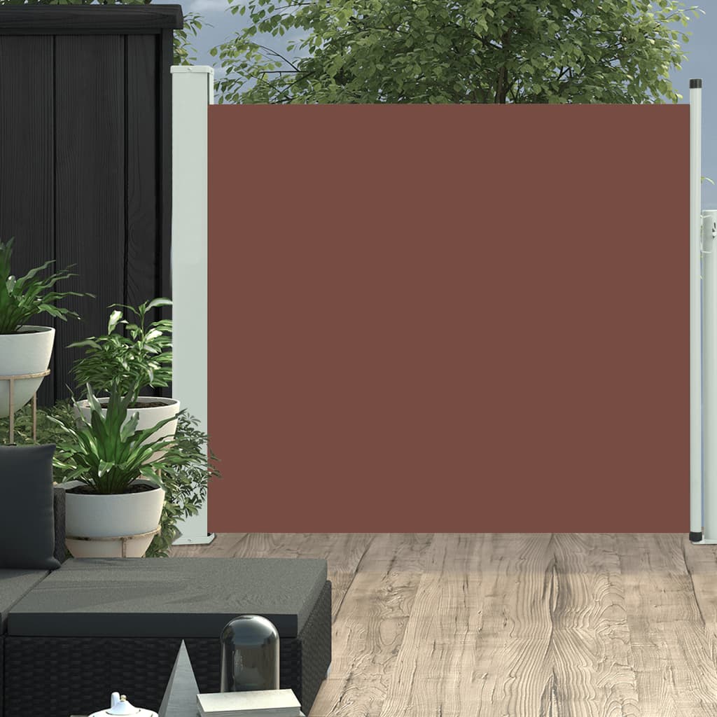 sammenrullelig sidemarkise til terrassen 100 x 300 cm brun