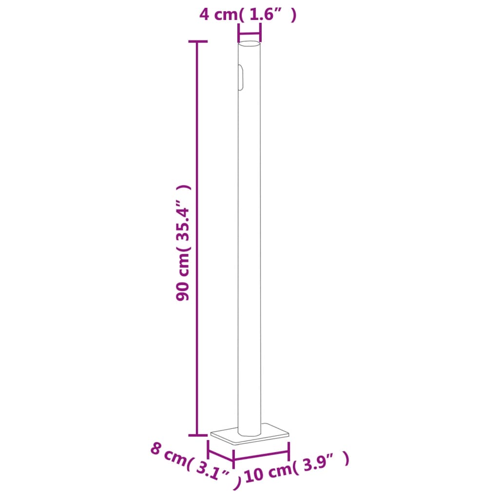 sammenrullelig sidemarkise til terrassen 140x500 cm sort