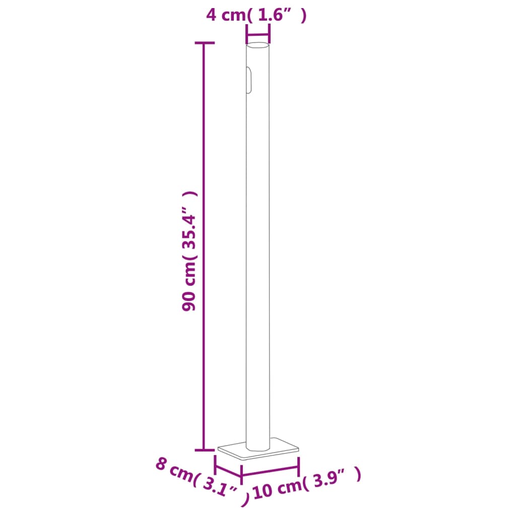 sammenrullelig sidemarkise til terrassen 140x500 cm cremefarvet