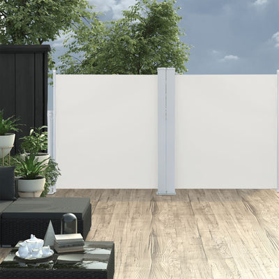 sammenrullelig sidemarkise 100 x 600 cm cremefarvet