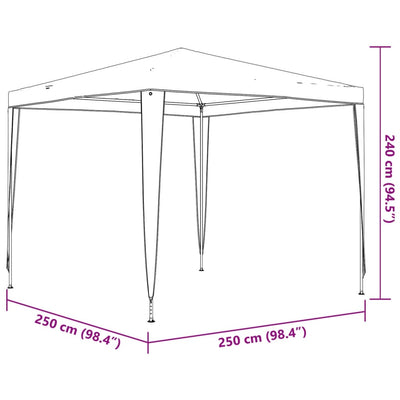 festtelt 2,5x2,5 m hvid