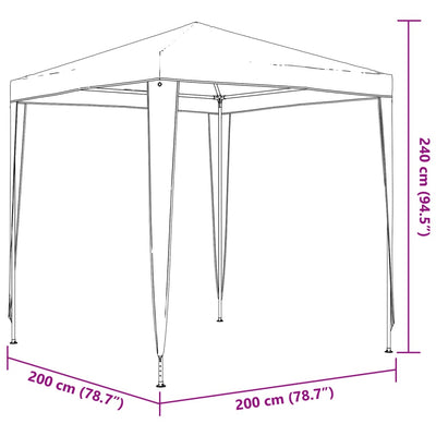 festtelt 2x2 m blå