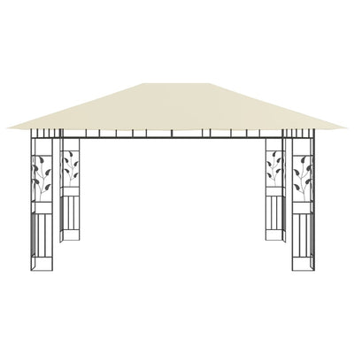 pavillon med myggenet 4x3x2,73 m 180 g/m² cremefarvet