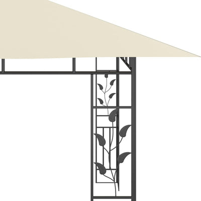 pavillon med myggenet 4x3x2,73 m 180 g/m² cremefarvet