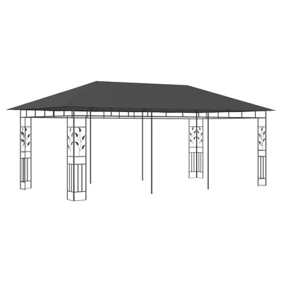 pavillon med myggenet 6x3x,2,73 m antracitgrå