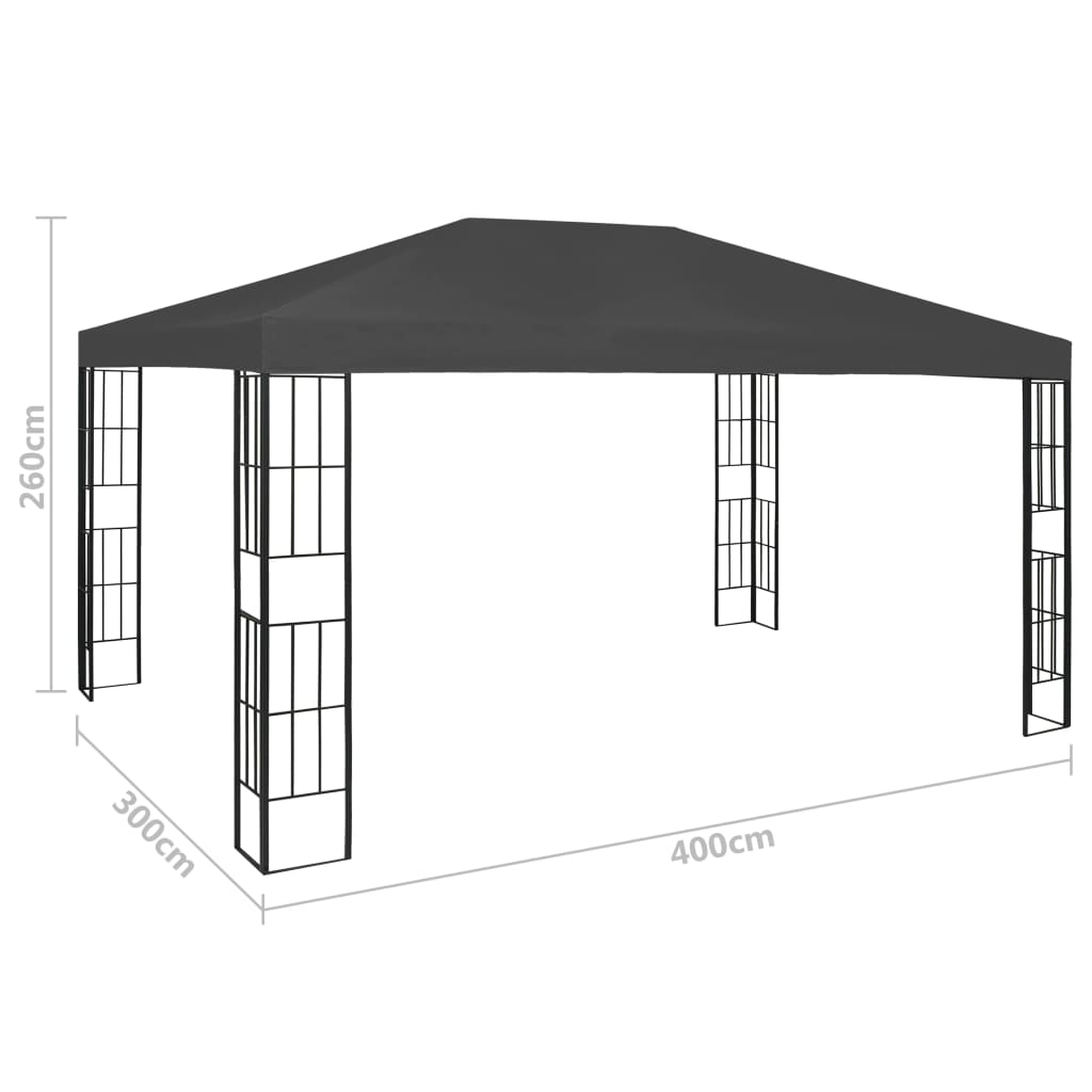 pavillon 3x4 m antracitgrå