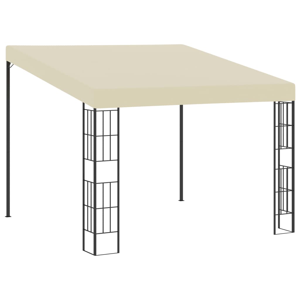 vægmonteret pavillon 3x3 m stof cremefarvet