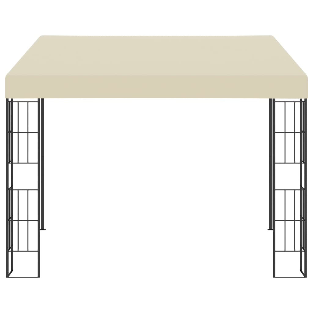 vægmonteret pavillon 3x3 m stof cremefarvet