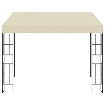 vægmonteret pavillon 3x3 m stof cremefarvet