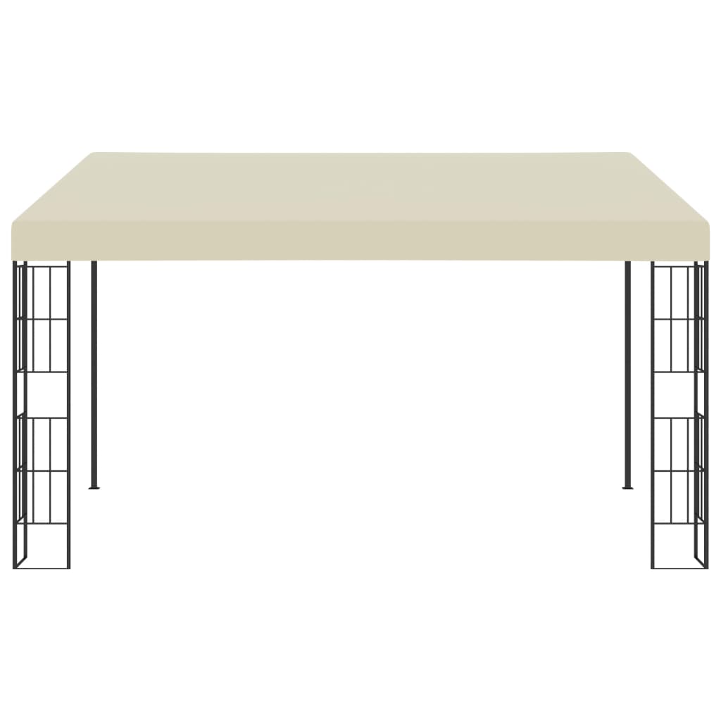 vægmonteret pavillon 3x4 m stof cremefarvet