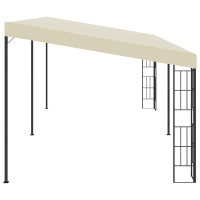 vægmonteret pavillon 3x6 m stof cremefarvet