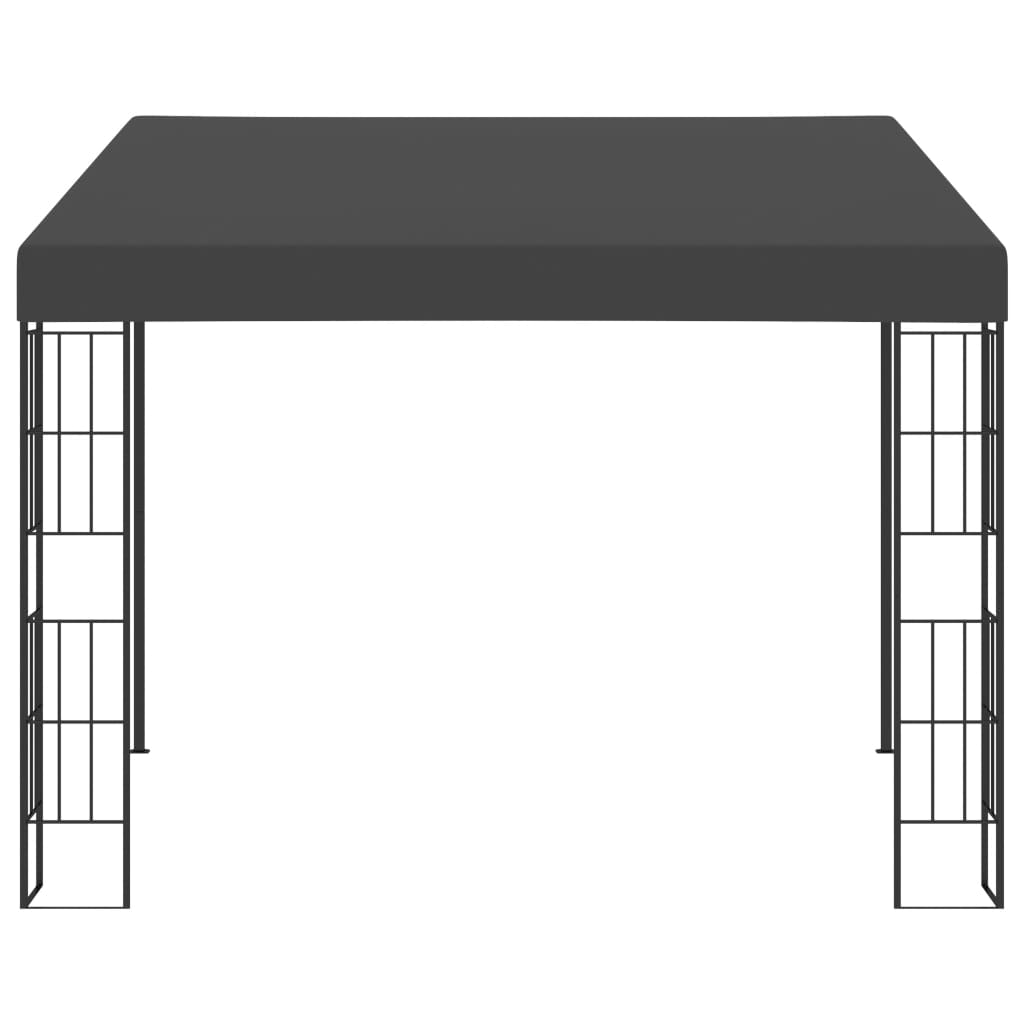 vægmonteret pavillon 3x3 m stof antracitgrå