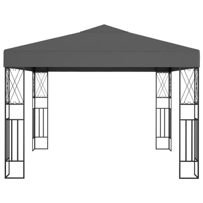 pavillon 3x3 m stof antracitgrå