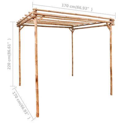 pergola 170x170x220 cm bambus