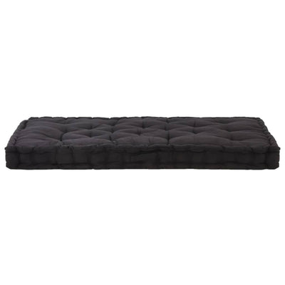 hynde til pallesofa 120x80x10 cm bomuld sort