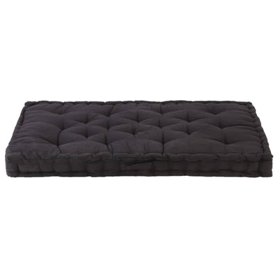 hynde til pallesofa 120x80x10 cm bomuld sort