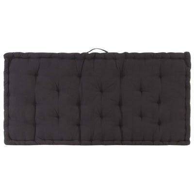 hynde til pallesofa 120x80x10 cm bomuld sort