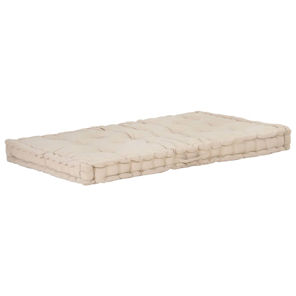 hynde til pallesofa 120x80x10 cm bomuld beige