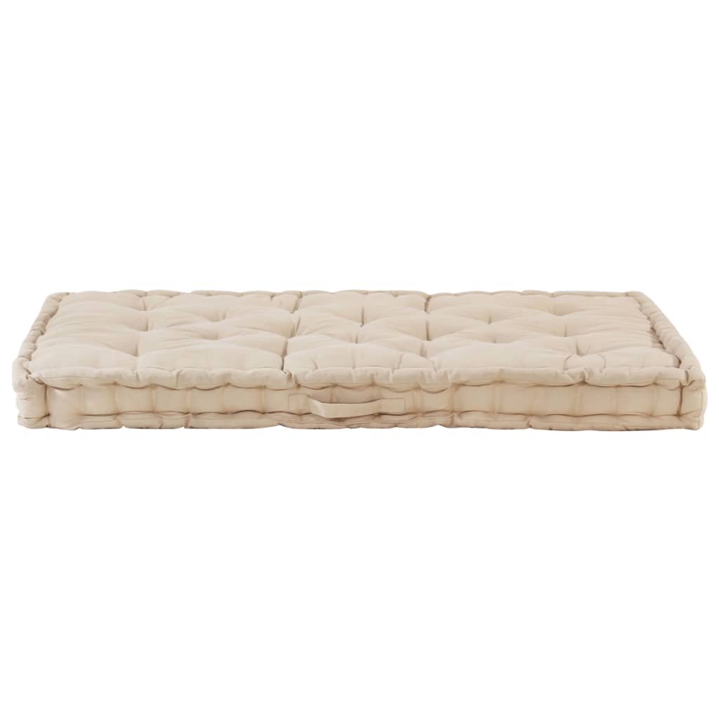 hynde til pallesofa 120x80x10 cm bomuld beige