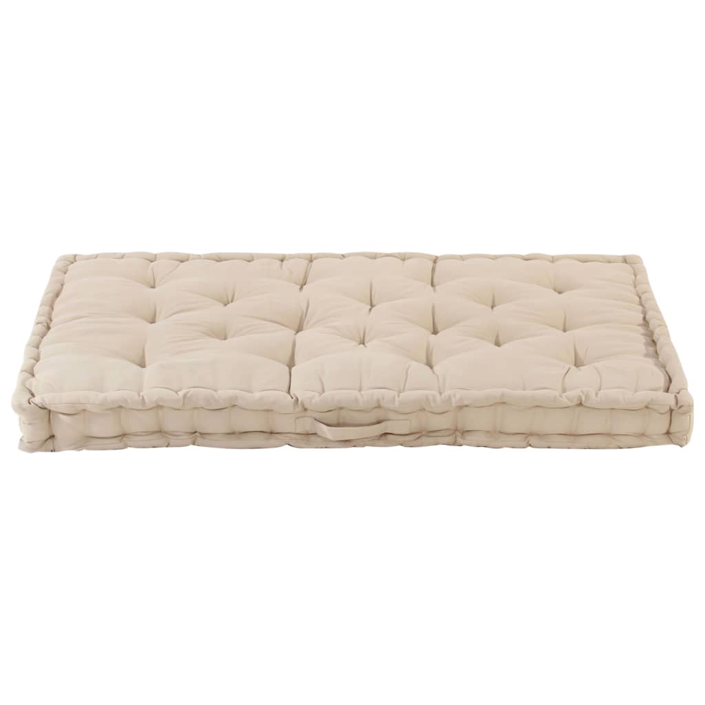 hynde til pallesofa 120x80x10 cm bomuld beige