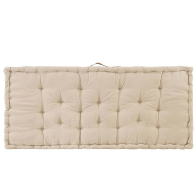 hynde til pallesofa 120x80x10 cm bomuld beige