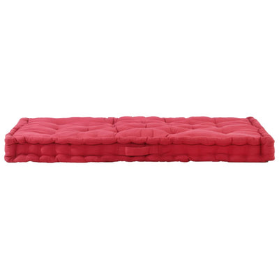 hynde til pallesofa 120x80x10 cm bomuld bordeauxfarvet