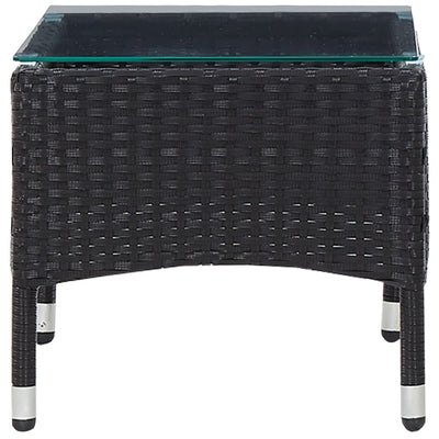 sofabord 70x40x38 cm polyrattan sort