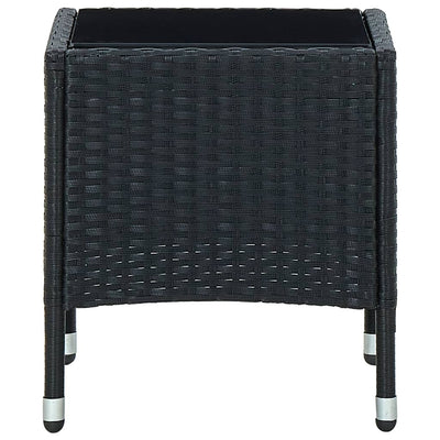 havebord 40x40x45 cm polyrattan sort