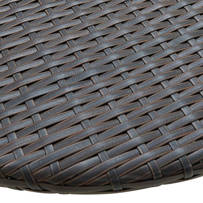 altanbord 60x60x40 cm polyrattan brun