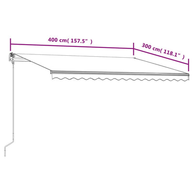 automatisk foldemarkise 400 x 300 cm orange og brun