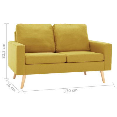 2-personers sofa stof gul