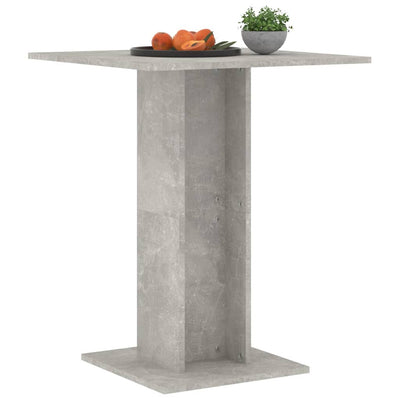 bistrobord 60x60x75 cm konstrueret træ betongrå