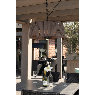 Sunred ophængt terrassevarmer Artix Corda 1800 W halogen brun