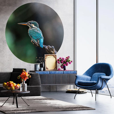 WallArt tapetcirkel The Kingfisher 142,5 cm