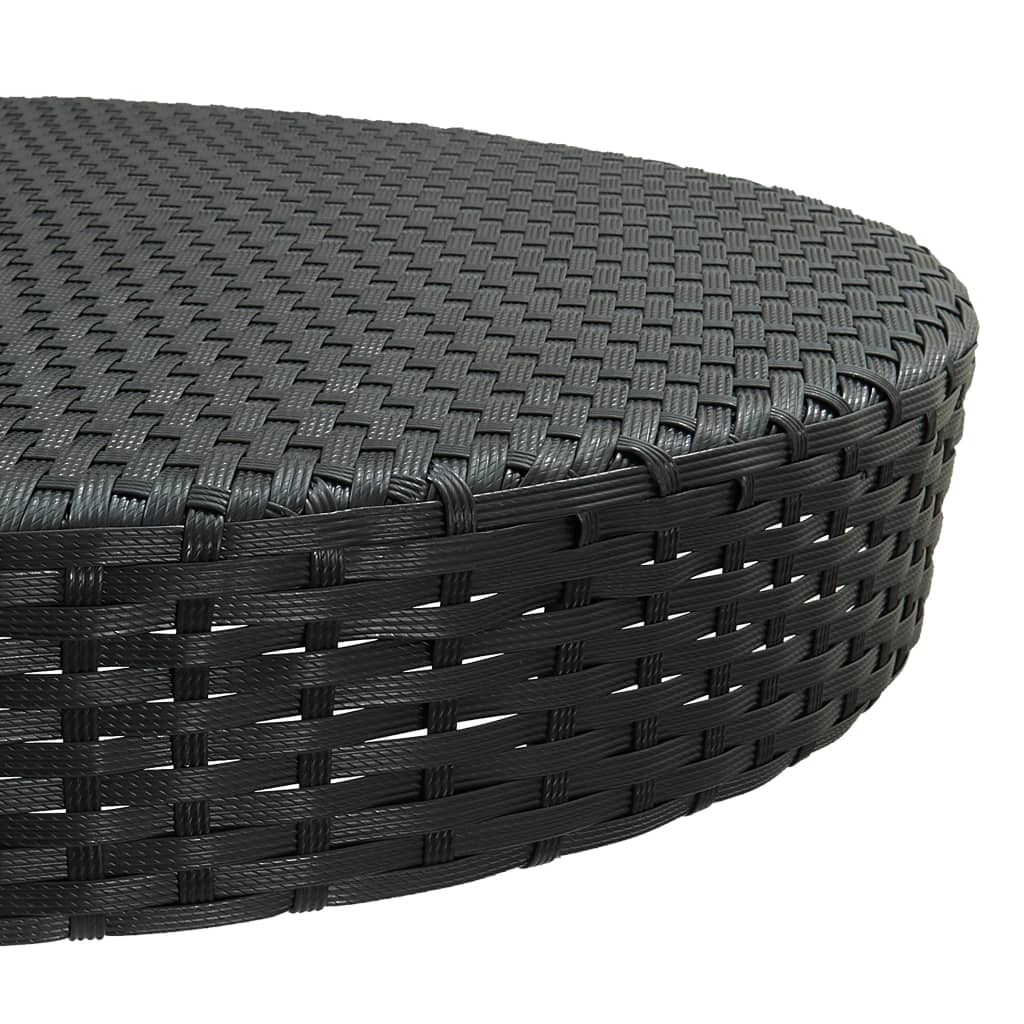 havebord 75,5x106 cm polyrattan sort