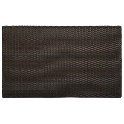 barbord til haven 100x60,5x110,5 cm polyrattan brun