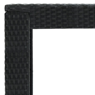 barbord til haven 100x60,5x110,5 cm polyrattan sort